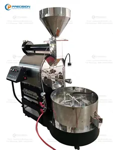 PRECISION 6kg/12kg/15kg/20Kg/30kg tostadora de Café máquina tostadora de Gas de doble tambor tostador comercial eléctrico
