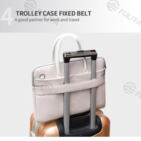 Sac à main d'affaires imperméable personnalisé Fuliya avec logo, étui pour ordinateur portable pour femmes - 13-15,6 pouces, protection pour MacBook Pro, ordinateur portable