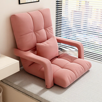 Canapé Pliant Design Nordique, Fauteuil de Loisirs Convertible en Lit pour Chambre, Fenêtre en Baie, Salon, Balcon, en Tissu, Hauteur Standard