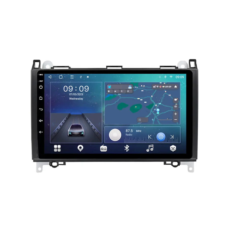 Para Mercedes Benz B200 Sprinter W906 W639Android 13 Rádio de Carro Viano Vito estéreo GPS