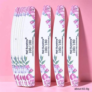 ZHI JIA Limas de Uñas de Madera de Alta Calidad, Lima de Uñas <span class=keywords><strong>Rosa</strong></span> Media Luna 100/180, Tiras de Pulido de Madera de Esmeril - Product Image 6