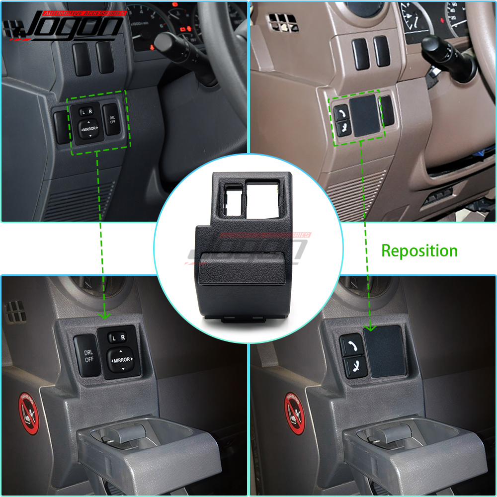 Jogon LHD RHD Car Cup Holder Organizer Trim for Toyota Land Cruiser 70 Series (LC70/LC71/LC75/LC76/L