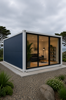 Bureau modulaire préfabriqué en conteneur de 20 pieds à montage rapide, structure en acier à assembler, avec fenêtres pleine hauteur