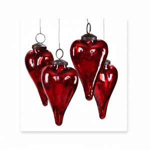 Hermoso adorno colgante de corazón de metal para regalo de vacaciones de árbol de Navidad - Product Image 1