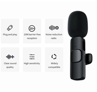 Microfonos externe Portable Min Lapel enregistrement micro sans fil Lavalier Microphone pour la diffusion en direct Youtube TikTok