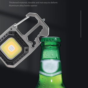 Đèn móc khóa đa năng loại C tích hợp mở nắp chai, đèn khẩn cấp mini, đèn pin <span class=keywords><strong>LED</strong></span> COB tích hợp tua vít - Product Image 5