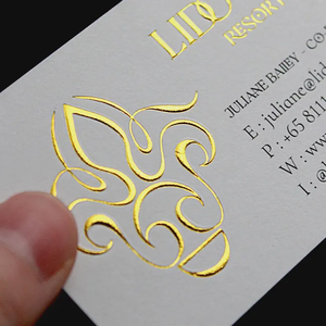 Custom Goud Folie Post Naam Kaart Merk Bulk Luxe Geschenk Visitekaartje Dank U Wenskaart Met Logo - Product Image 2