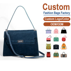 Genuine Leather Underarm <b>Bag</b> Metal Lock Flip Design Retro Style Shoulder Crossbody <b>Bag</b> ODM Processing - Product Image 1