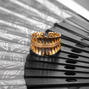 Hot Sale Punk <b>Biker</b> Jewelry Waterproof 18K Gold Plated Silver Rock Hip Hop <b>Ring</b> French Retro Style Trendy Unisex - Product Image 5