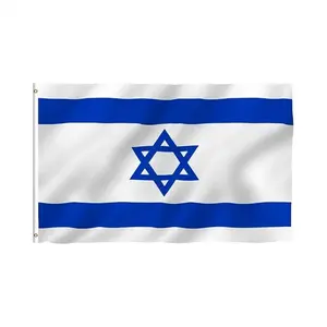 Custom Silk Print Hanging Polyester Countries Flags Israel Flags 3X5ft