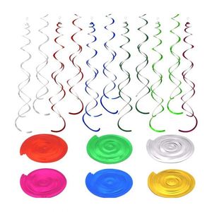 Decoración Espiral Colgante de PVC Colorida para Fiestas de Cumpleaños 2025, Artículo Promocional para Niños - Product Image 1