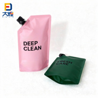 Emballage liquide personnalisé en sachet plastique avec bec verseur incliné, 50 ml, 100 ml, 150 ml, 200 ml, 250 ml, 380 ml, 500 ml
