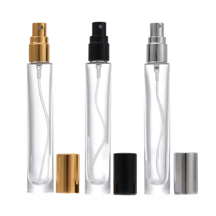 top quality portable 10ml round shape atomizer spray glass perfume bottle with screw cap