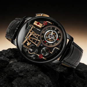 NUOVO TOP Orologi al Quarzo con Pompa a Olio, Orologi da Polso da Uomo Business 45.5MM, Vetro Zaffiro, Impermeabile, Cinturino in Pelle per Uomo - Product Image 5