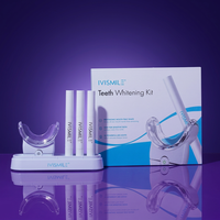 Kit de blanchiment dentaire sans fil, embout buccal en silicone liquide, base de charge inductive, lumière bleue-rouge, kit de blanchiment dentaire LED