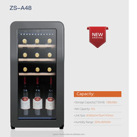 Appareils intelligents Cuisine Mini Réfrigérateur Noir Porte en Verre Refroidisseur de Vin Portable Électrique Refroidisseur de Vin avec Logo Personnalisé