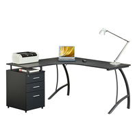 Vente en gros de table d'ordinateur en forme de L à base de Z bureau de jeu de qualité supérieure pour PC pour bureau