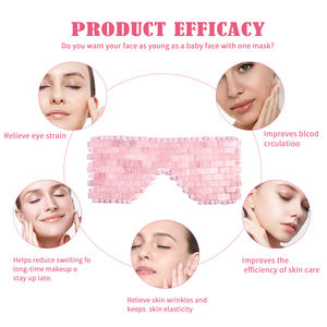 טבעי ורוד קריסטל ירקן פנים מסכת יופי לעיסוי לטיפוח העור עלה קוורץ פנים מסכת עיניים - Product Image 2