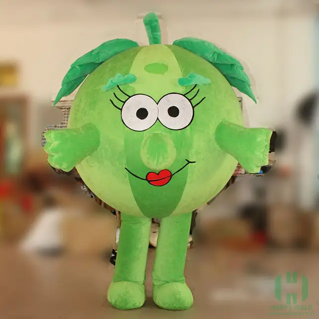 Disfraces de Mascota de manzana verde personalizados, disfraz de Mascota de fruta, disfraz de Mascota de dibujos animados para adultos