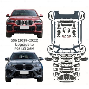 Qualità Originale per <span class=keywords><strong>BMW</strong></span> Serie <span class=keywords><strong>X6</strong></span> G06 2020-2022: Aggiornamento a Paraurti F96 LCI X6M <span class=keywords><strong>M</strong></span>-Power <span class=keywords><strong>Competition</strong></span> e Minigonne Laterali con Luci LED - Product Image 1
