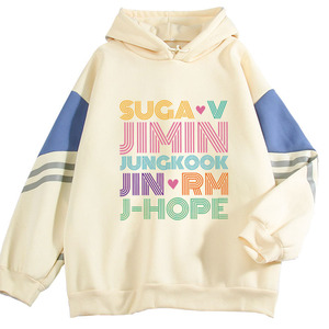 Sudadera con Capucha y Estampado de Letras en Bloques de Color para Mujer y Hombre, Ropa Casual de Calle - Product Image 1