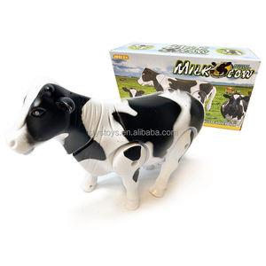 Batería para caminar vaca lechera sonidos realistas simulación vaca figura modelo para niños juguetes niños regalos - Product Image 3