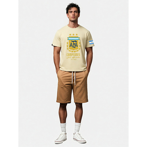 Camiseta de la Selección Argentina de Fútbol para Aficionados, Manga Corta, Unisex, Algodón Puro, Verano - Product Image 4