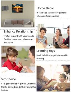 YIWU OYUE Wholesale Fabric Art Kits for <strong>Adults</strong> DIY <strong>Coloured</strong> Canvas Oil Painting <strong>by</strong> <strong>Numbers</strong> European Style - Product Image 6