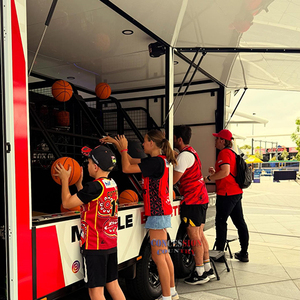 Rimorchio Arcade Mobile Personalizzato con Canestro da Basket, Camion per Feste, Rimorchio per Giochi di Tiro per Bambini, Ideale per Carnevale, in Vendita - Product Image 2