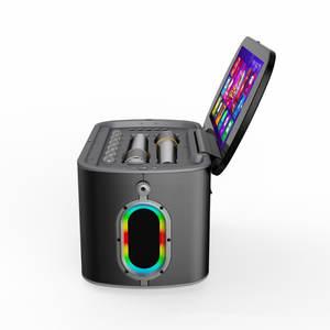 ไมโครโฟนไร้สาย2แบบปรับเอฟเฟกต์เสียงได้ดีไซน์ให้ใช้งานง่ายมีระบบคาราโอเกะในบ้านแบบพกพา160วัตต์ประสิทธิภาพสูงสำหรับคนรักคาราโอเกะ - Product Image 4