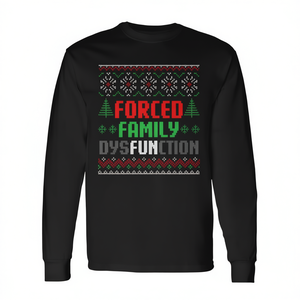 T-shirt à manches longues Forcé de porter le nom de famille Dysfunction Christmas - Product Image 2