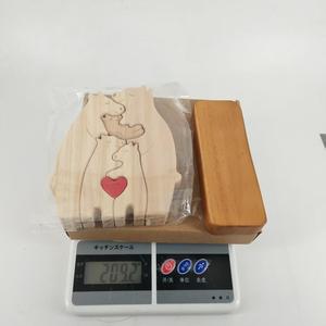 Regalo di natale decorazione per la casa in legno orso famiglia Puzzle madre e bambino orso Set legno artigianato che abbraccia l'orso - Product Image 6