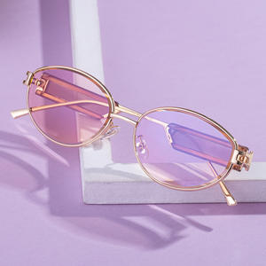Lunettes de soleil élégantes à monture ovale pour femmes, protection UV400, verres PC, pare-soleil de classe 2, design tendance, origine Taizhou - Product Image 3