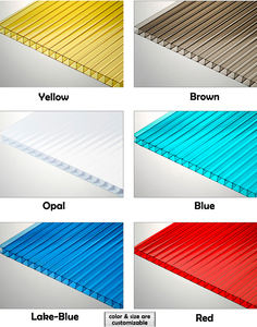 Échantillon gratuit Feuille de <span class=keywords><strong>polycarbonate</strong></span> creuse transparente de 8mm Feuille de plastique <span class=keywords><strong>pour</strong></span> panneau mural de toit gaufré Sun & PC - Product Image 5