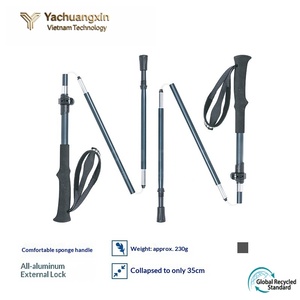 ไม้เท้าพับได้ YCX YCX-9.5 แบบยืดหดได้ 3 ท่อน ทำจากคาร์บอนไฟเบอร์ น้ำหนักเบา ปรับระดับได้ พร้อมด้ามจับยาง ล็อคเร็ว - Product Image 2