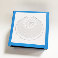Boîte rigide en papier cannelé bleu minimaliste pour la protection des accessoires techniques Boîte de papier d'emballage personnalisée
