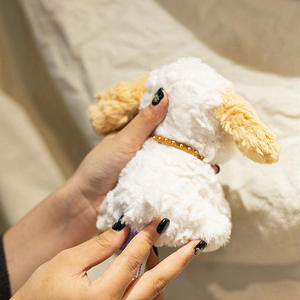 Peluches super douces en coton PP, série de chiens de taille de paume, brodées, anti-stress, anniversaire, princesse, charge USB, compagnon de bureau - Product Image 4