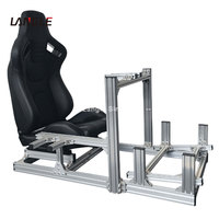 Siège de jeu confortable Profil en aluminium noir 8080 Avion SIM Racing Rig Simulateur de conduite Cockpit Extrusion d'aluminium