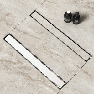 Mondeway Reversible 2-in-1 Flat <strong>Cover</strong> Brushed Nickel Stainless Steel Bathroom <strong>Floor</strong> <strong>Drain</strong> 24 Inch Linear Shower <strong>Drain</strong> - Product Image 6