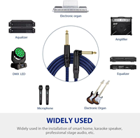 Colorful Blue Patch Electric Guitar Cable Low Noise Oxygen-free Copper Core Custom Length Fast Shipping