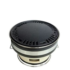 Parrilla <span class=keywords><strong>de</strong></span> Carbón Integrada <span class=keywords><strong>de</strong></span> Estilo Coreano, Parrilla Redonda <span class=keywords><strong>de</strong></span> Acero Inoxidable Grueso, Gran Recipiente para Carbón para un Calentamiento Rápido - Product Image 3