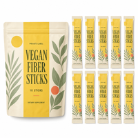 Complément alimentaire prébiotique à base de fibres végétales, goût clair, bâtonnets de fibres véganes pour la santé intestinale