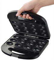 Mini gaufrier électrique WndSeven à 12 trous avec plaques antiadhésives pour usage domestique