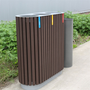 Outdoor Giant Heavy Duty Wooden Classified Garbage Receptacle <strong>Trash</strong> <strong>Can</strong> Airport <strong>Segregate</strong> Recycle Waste Bin Public Dustbin - Product Image 5