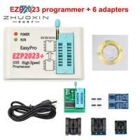 EZP2023 Plus USB High Speed SPI Flash Programmer dengan 12 Adaptor SOP8 QFN8 WSON8 TSSOP8 Alat Pembakar BIOS