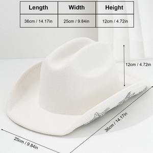 Glitzer-Cowboyhüte mit Strass-Sternen für Junggesellinnenabschiede, Hochzeiten, Werbeaktionen, Werbegeschenke und Partyzubehör - Product Image 5