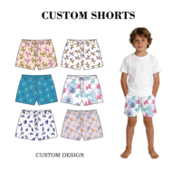 Shorts de bain pour enfants avec impression par sublimation personnalisée, motif animal ballon mignon, shorts de plage d'été pour garçons