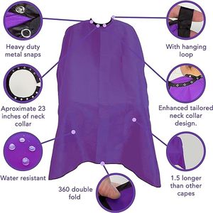 Capas de Peluquería Personalizadas con Logotipo en Colores Morado, Negro, Blanco, Rosa y Azul para Estilistas de Belleza, Peluquería, Corte de Cabello y Barbería - Product Image 3