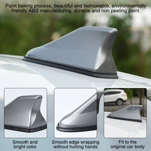 Accessoires extérieurs automobiles personnalisés, antenne de <span class=keywords><strong>voiture</strong></span> universelle en forme de <span class=keywords><strong>aileron</strong></span> de requin pour toit, antenne radio AM/FM, ruban adhésif, matériau ABS - Product Image 5