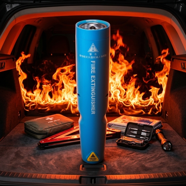Bulk Supply Home Garage Automobile Fire Safety Supplies Lightweight Blue Aerosol Type Mini Fire Extinguisher